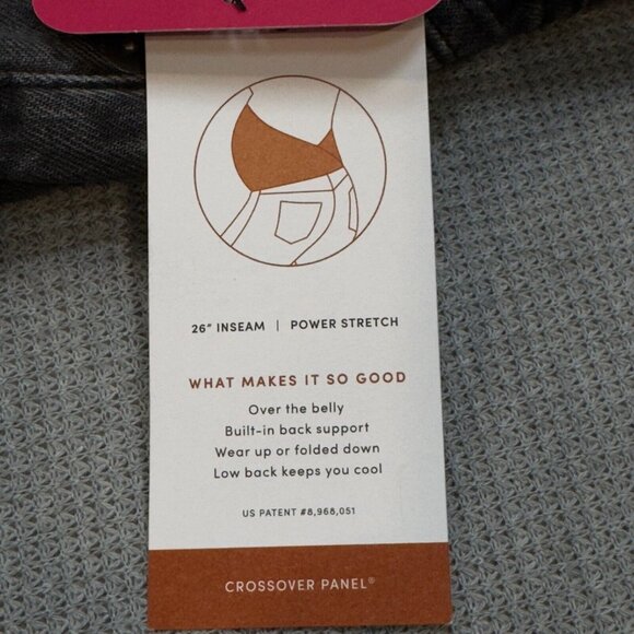 Isabel Maternity Boyfriend Black Jeans Ingrid Isabel Power Stretch Size 10 NWT - Picture 8 of 16